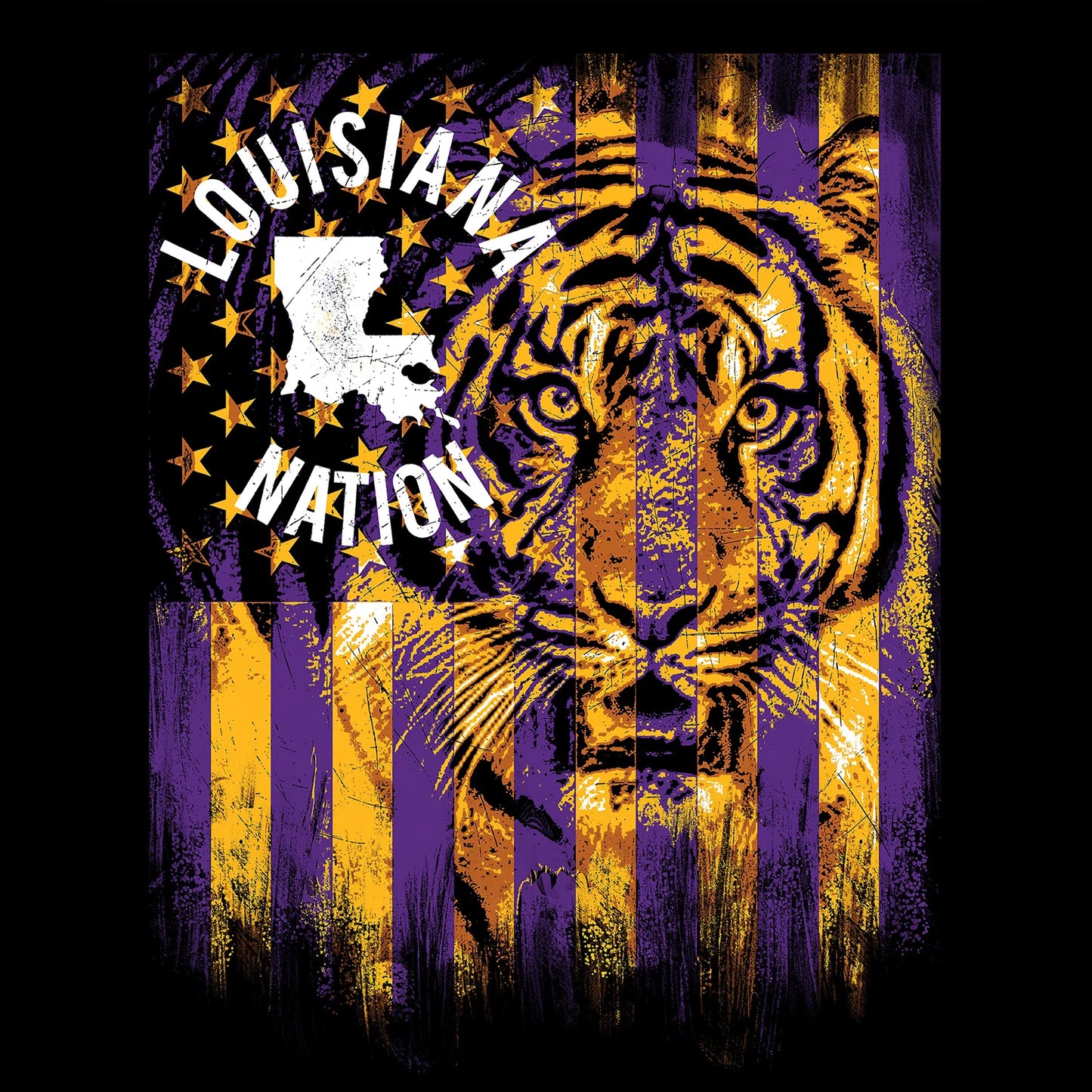 Louisiana Nation-Minky-Purple-Gold-BTY-48" x 60"