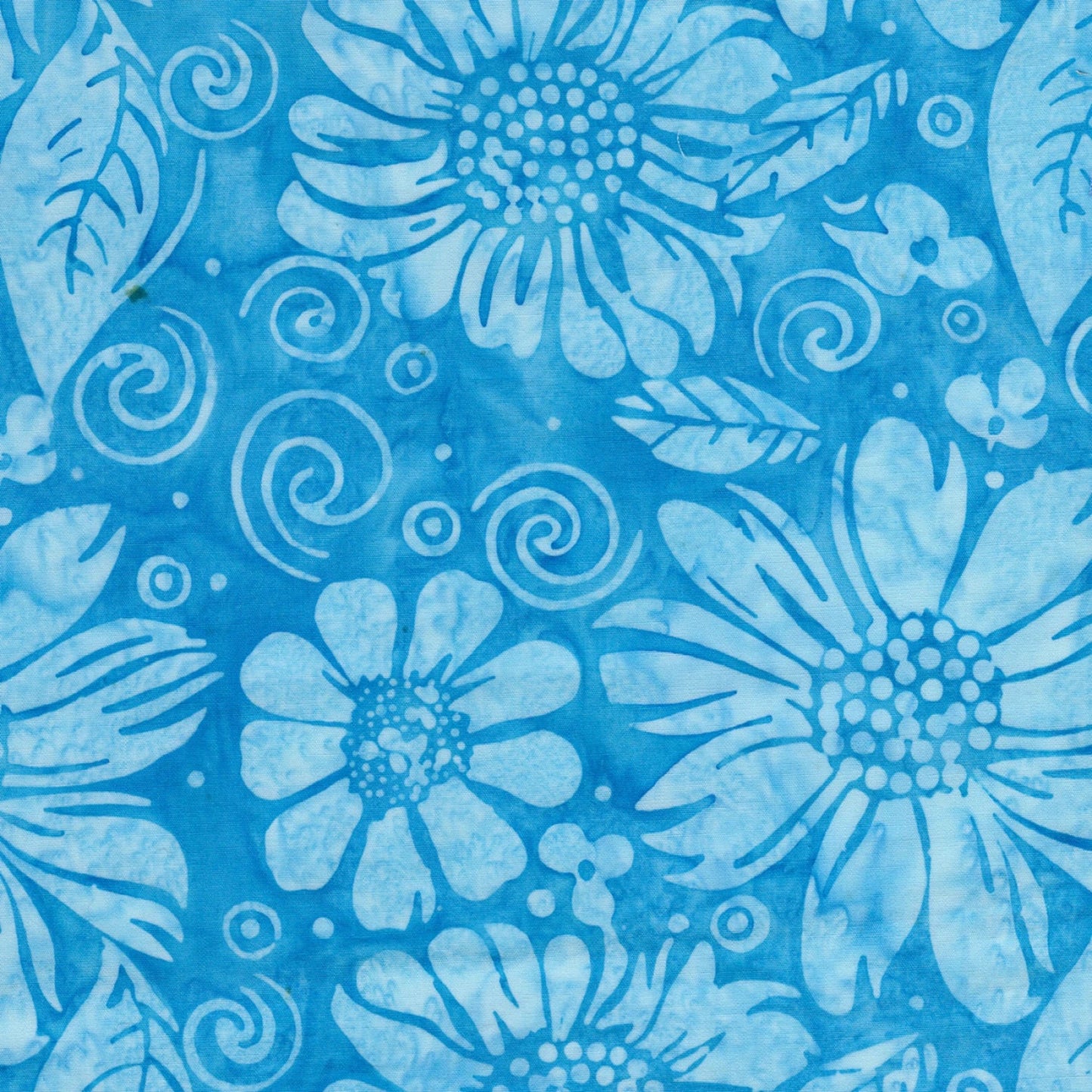 Large Floral Batik-Teal-Surf-Island Batik-BTY