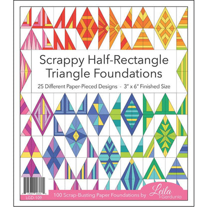 Quilt Block Foundation Papers-Scrappy Half-Rectangle Triangle-100 Sheets-Leila Gardunia