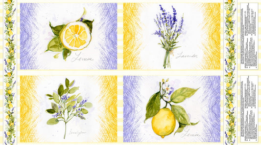 Lavender and Lemonade Placemat Panel by Wilmington Prints