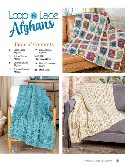 Loop N Lace Afghans-5 Designs-Annie's Crochet