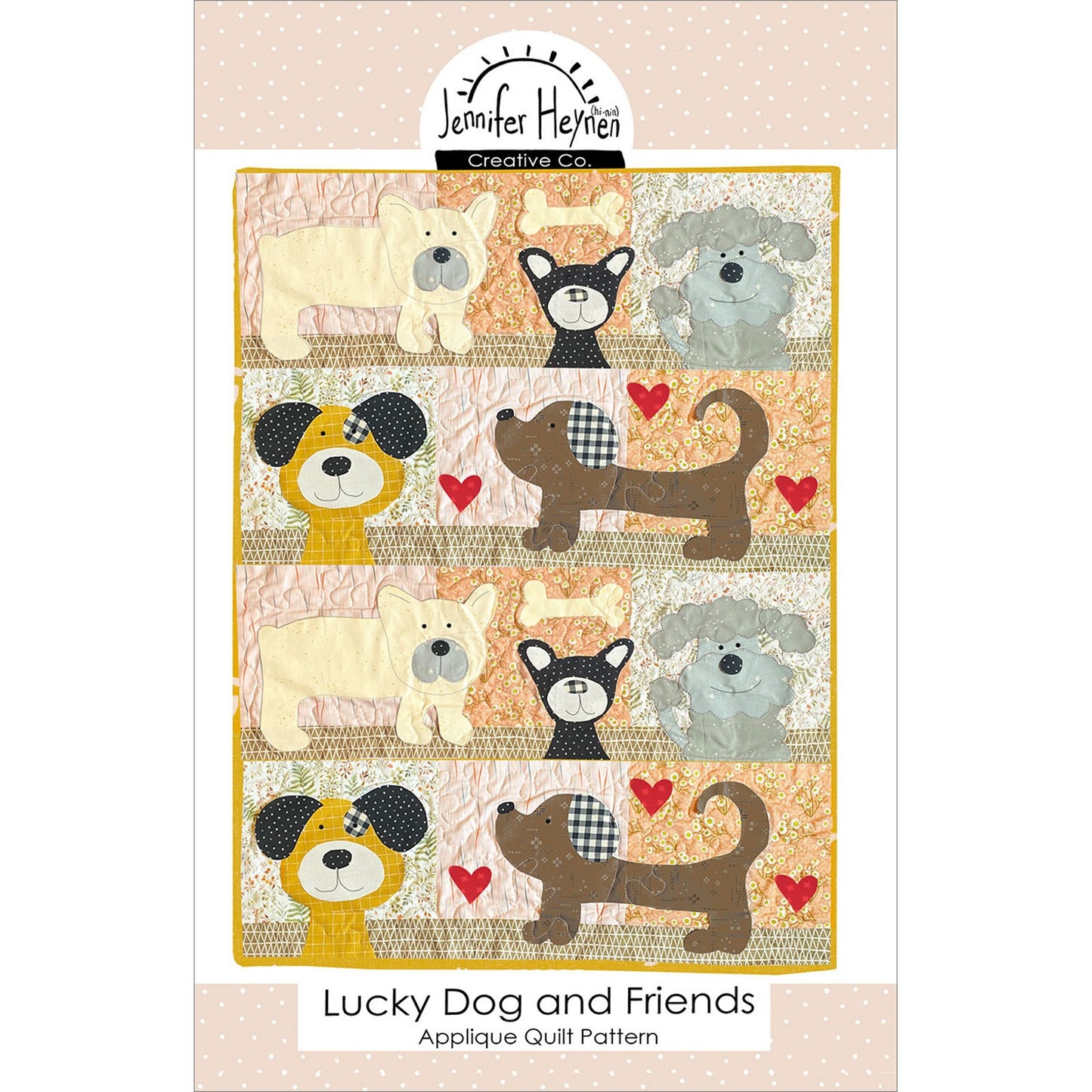 Lucky Dog and Friends Applique Quilt Pattern-Jennifer Heynen