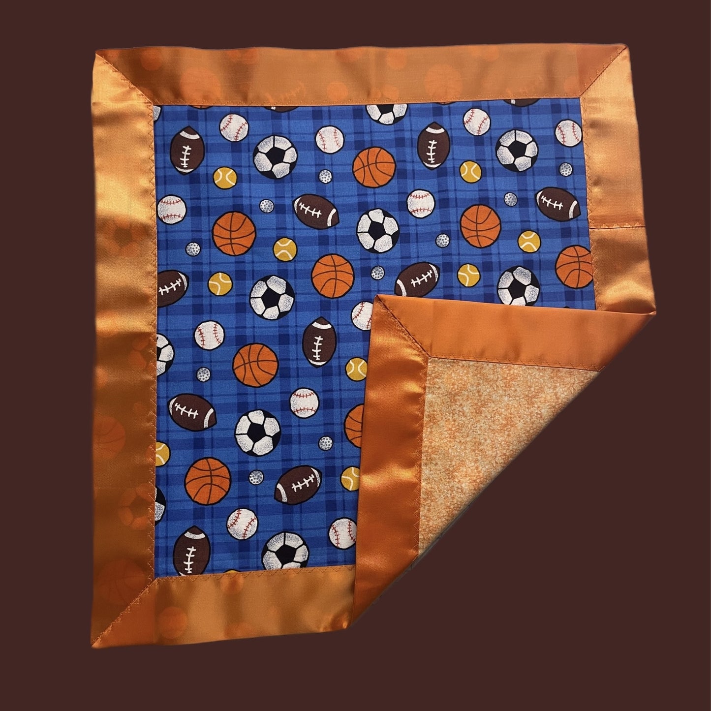 Sports Ball Luvie with Orange Binding and Back