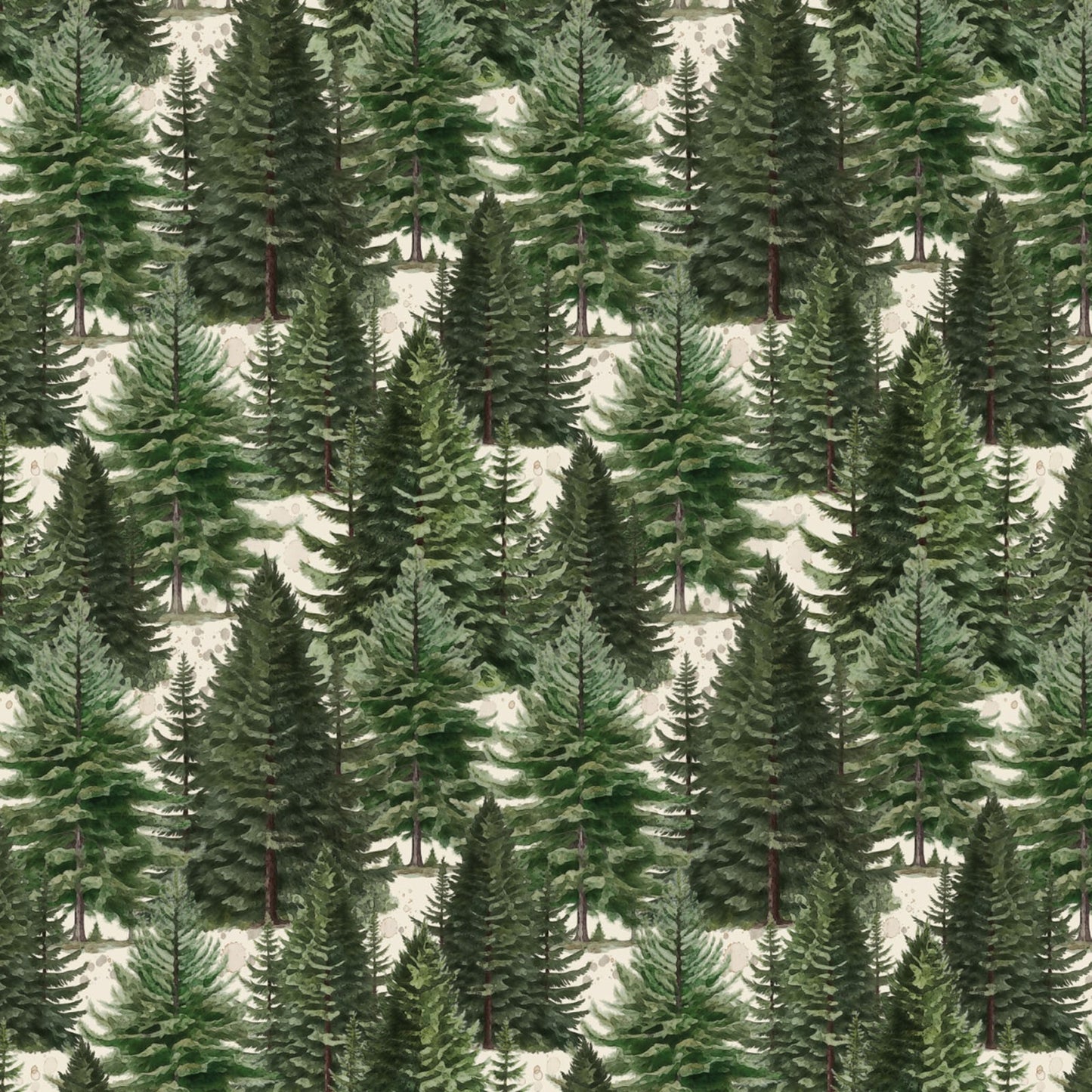 Merry Beary Frost Kissed Firs-Camelot Fabrics-BTY