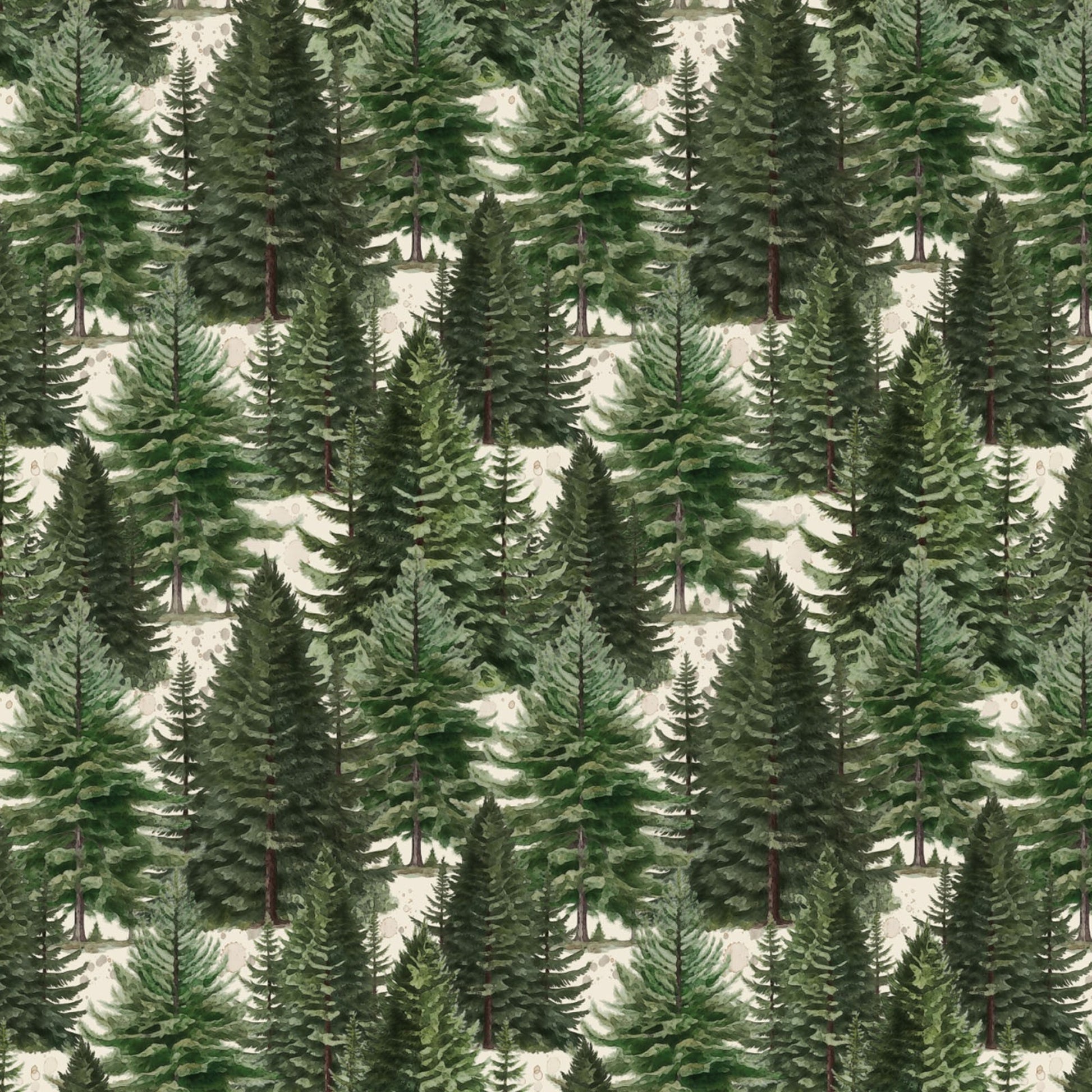 Merry Beary Frost Kissed Firs-Camelot Fabrics-BTY