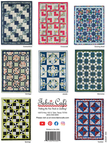 One Block 3-Yard Quilts - Fabric Cafe-8 Quilt Designs