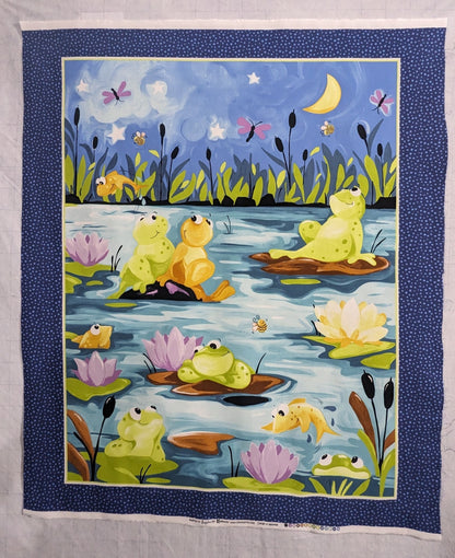 Paul's Pond Panel by Suzy Bee-Frogs