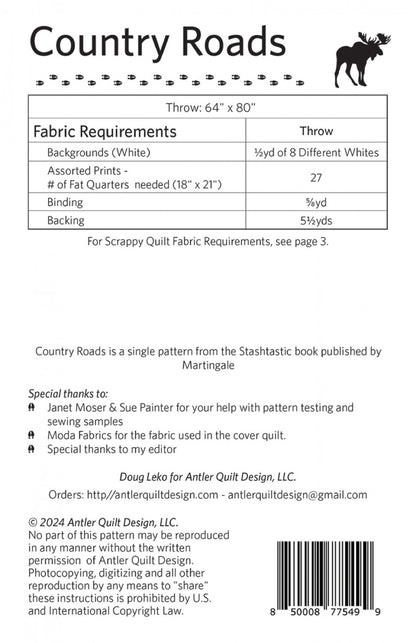 Country Roads Stashtastic Quilt Pattern-Doug Leko for Antler Quilt Design