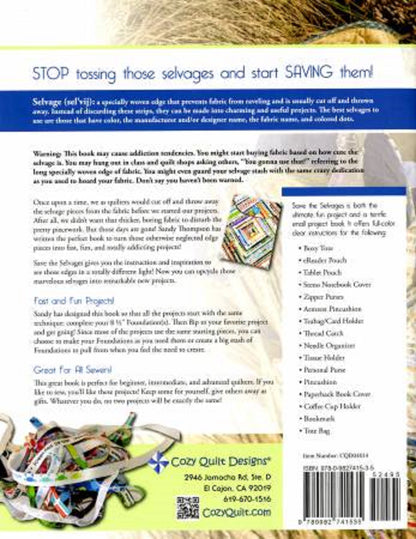 Project Book "Save The Selvages" by Cozy Quilt Designs