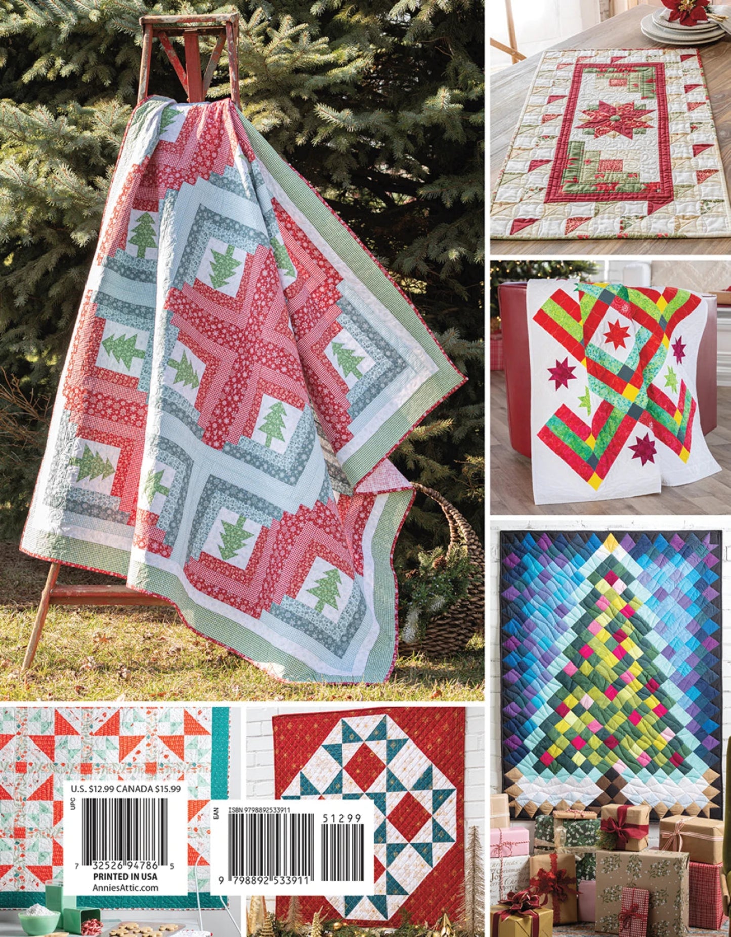 Christmas Quilting-Festive Stitches-Annie's Attic-9 Holiday Designs