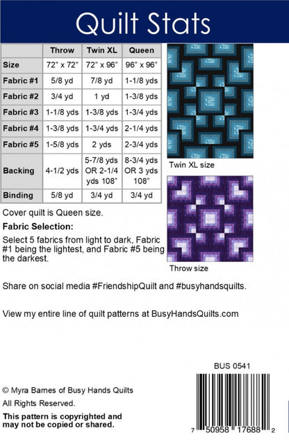 Friendship Quilt Pattern by Busy Hands Quilts