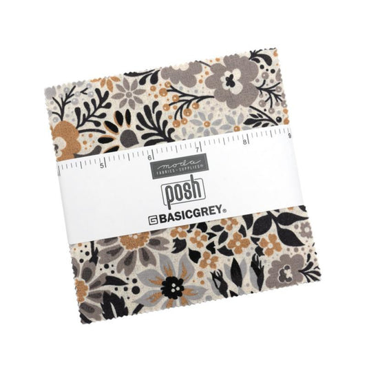 Posh Layer Cake by Basic Grey for Moda-42-10 Inch Squares