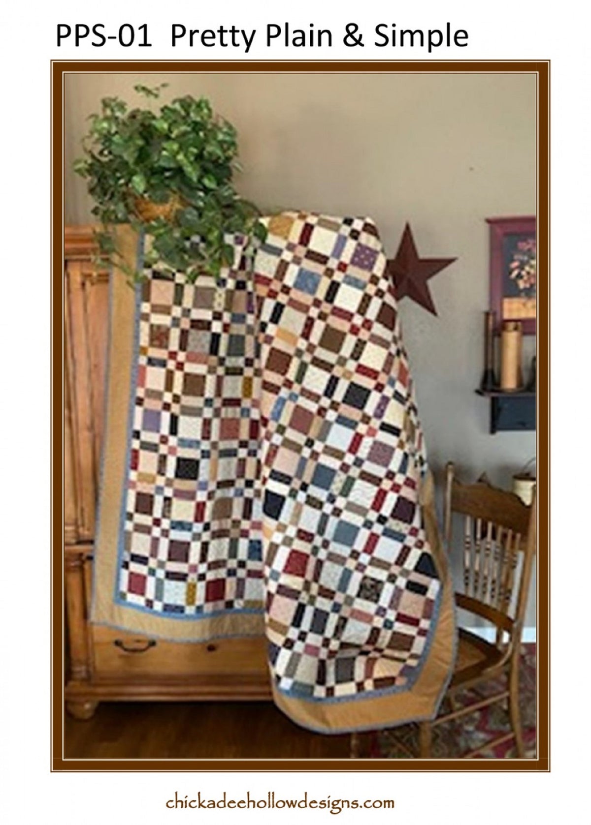Pretty Plain Simple Quilt Pattern by Chickadee Hollow Designs-5 Sizes Incl