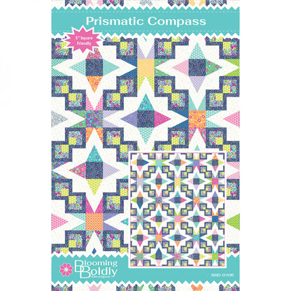 Prismatic Compass Quilt Pattern by Blooming Boldly Designs