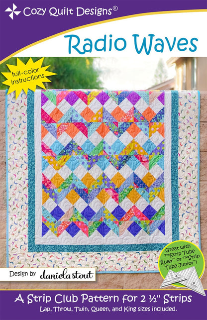 Radio Waves Quilt Pattern by Cozy Quilt Designs-5 Sizes Included