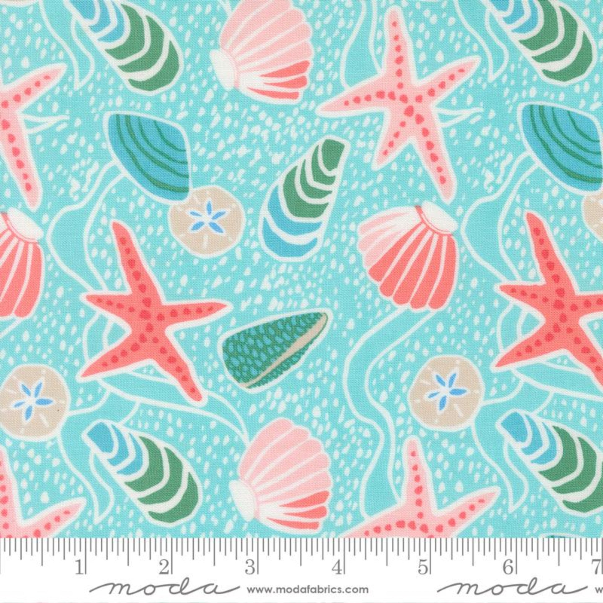 Reef Sea Shells - Surf -Moda Fabrics-BTY