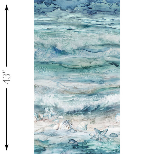 Sea Breeze Panel-Ocean-Starfish-Northcott Fabrics