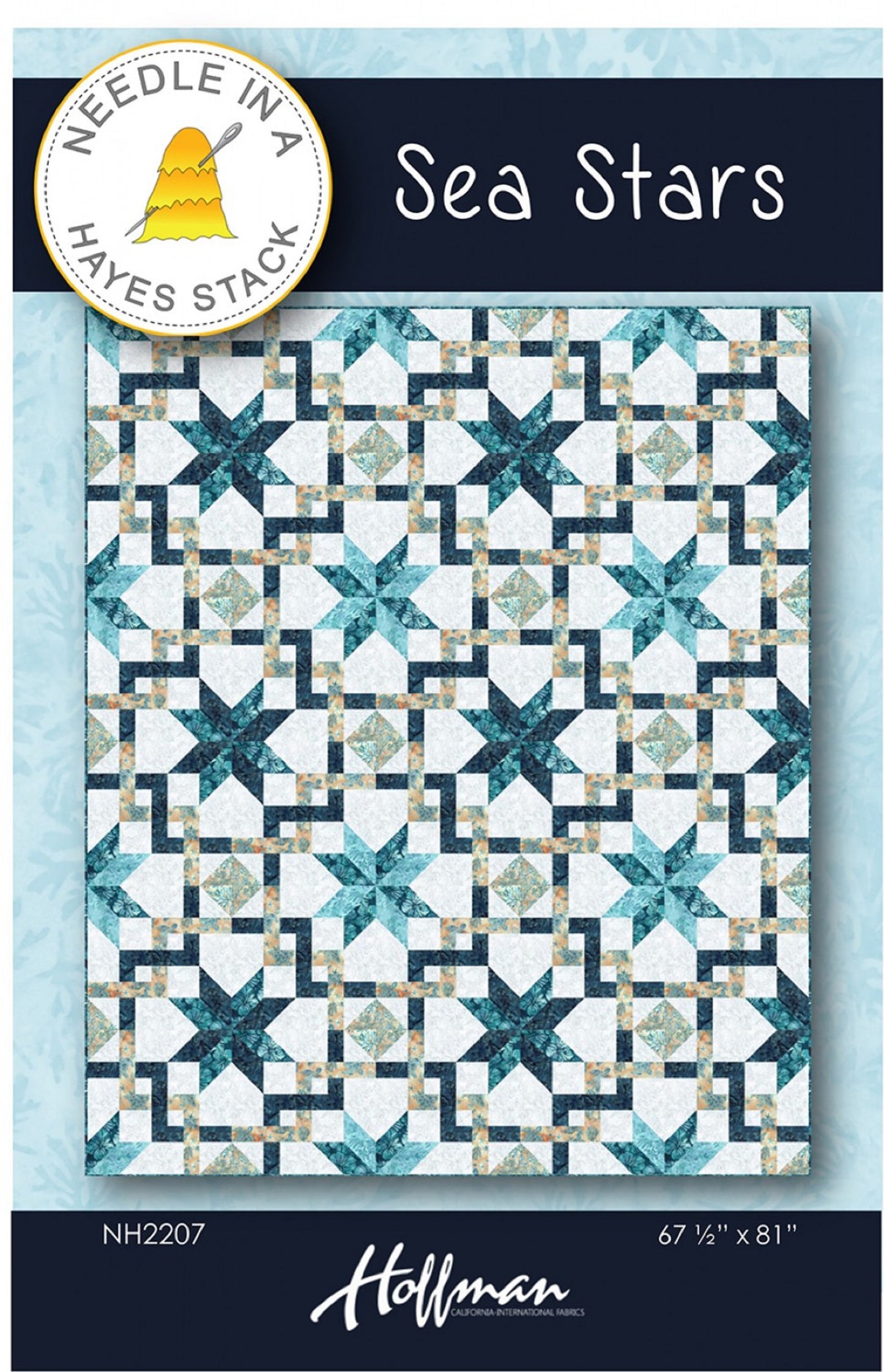Sea Stars Quilt Pattern by Needle in a Hayes Stack For Hoffman Fabrics