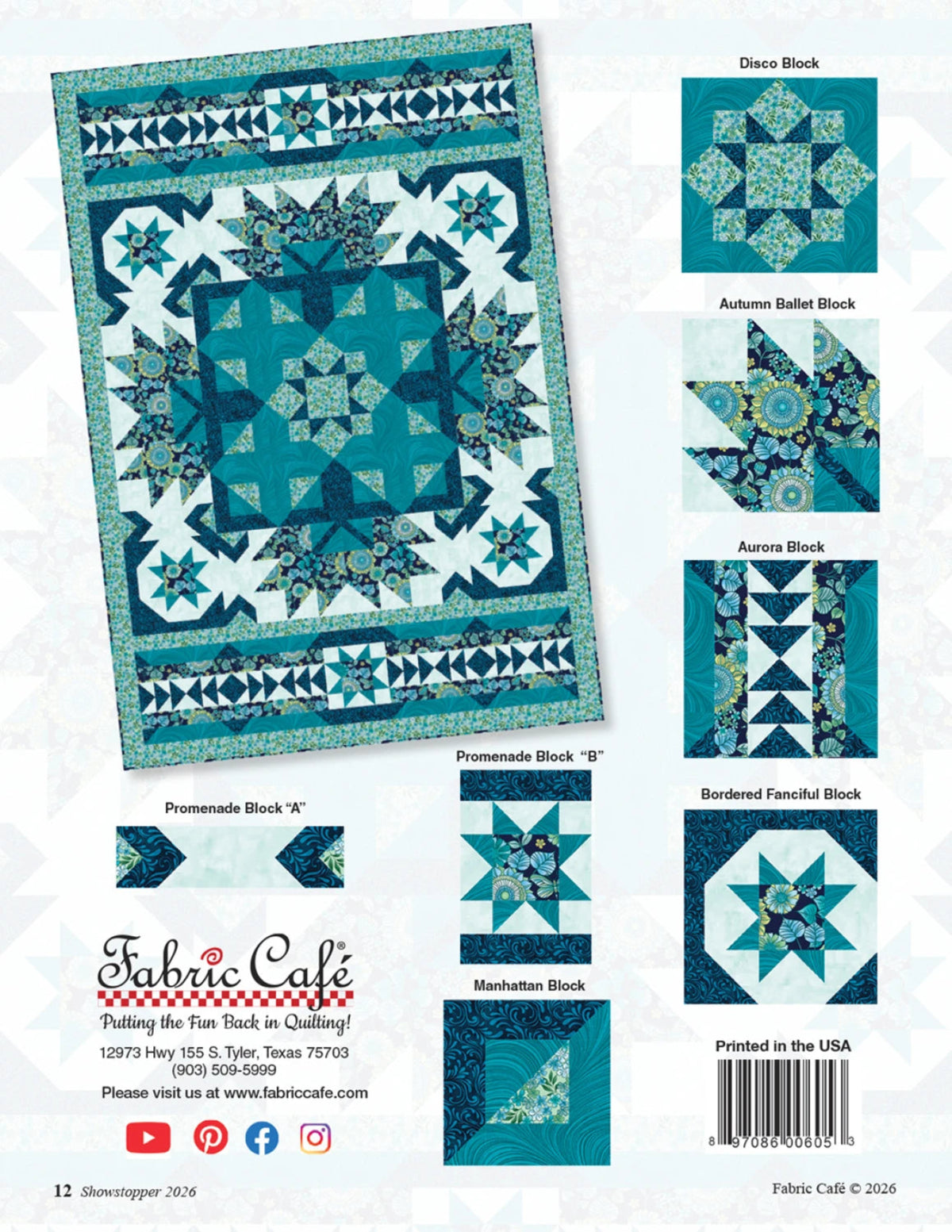 2026 Showstopper 5 Yard Quilt-Fabric Cafe