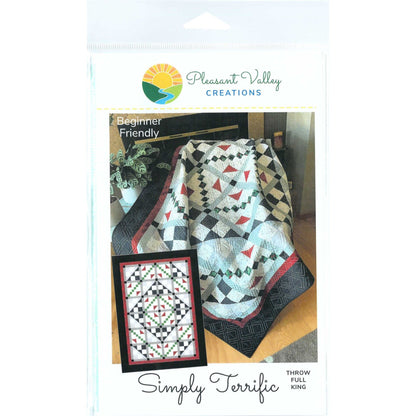 Simply Terrific Quilt Pattern by Pleasant Valley Creations-3 Sizes Incl.