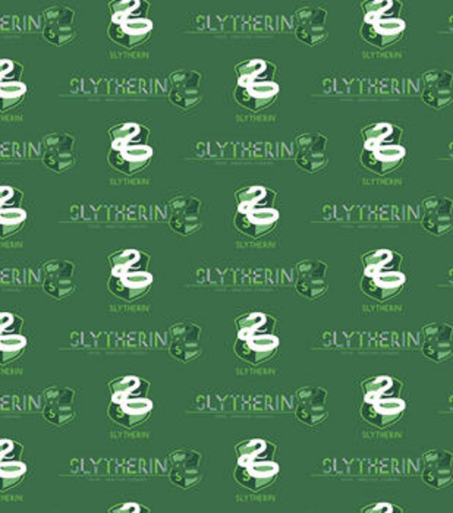 Harry Potter-House of Slytherin-Name & Logo-By The Yard