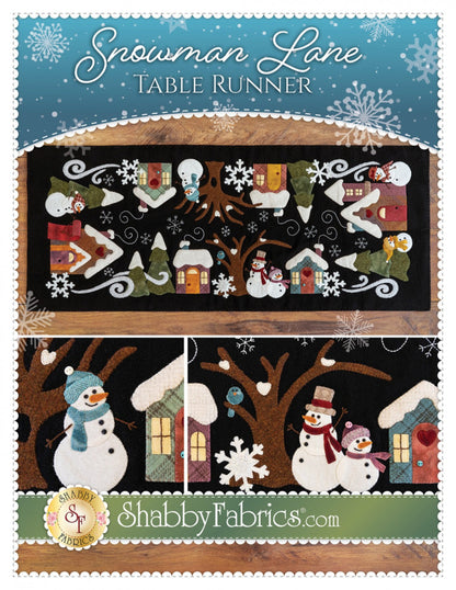 Snowman Lane Table Runner Pattern by Shabby Fabrics