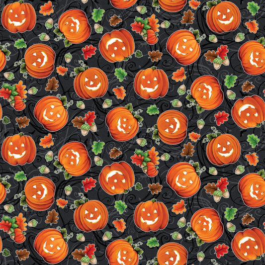 Spooky Aura-Glow In The Dark-Pumpkins-Blank Quilting-BTY