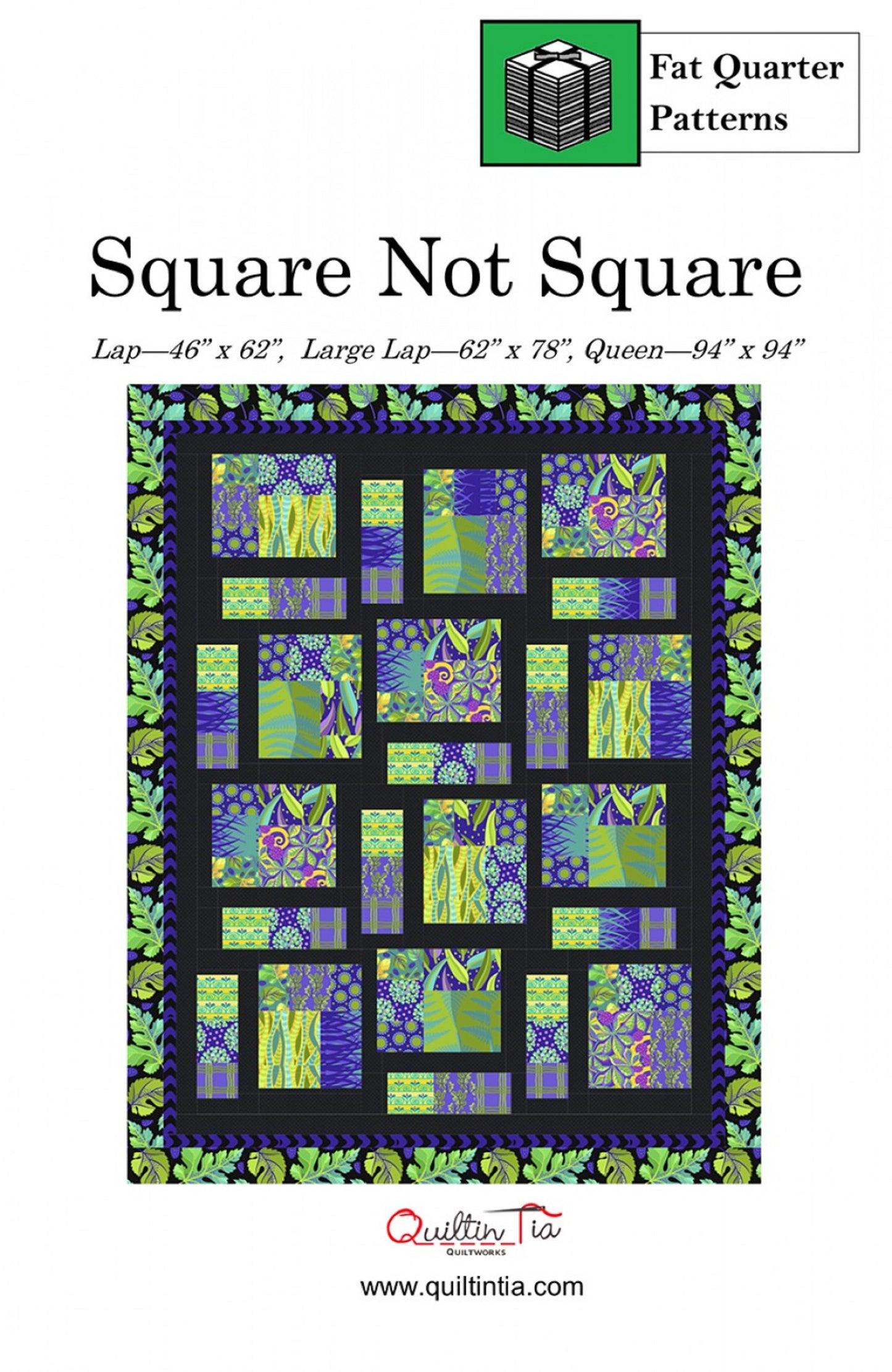 Square Not Square Quilt Pattern by Quiltin Tia-Fat Quarter Friendly