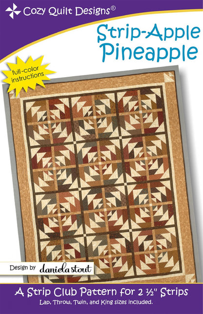 Strip-Apple Pineapple Quilt Pattern by Cozy Quilt Desigs
