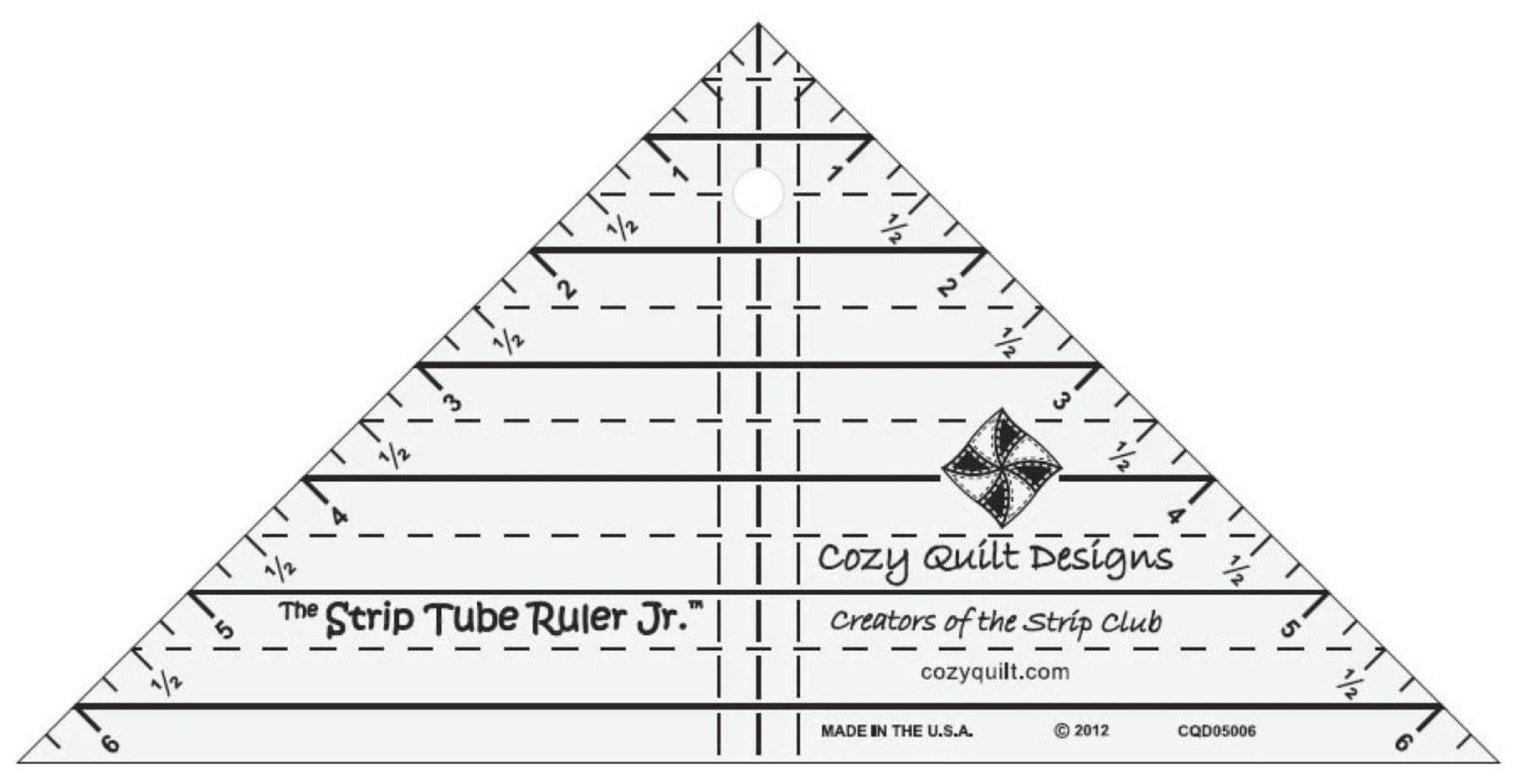 Strip Tube Ruler Junior by Cozy Quilt Designs