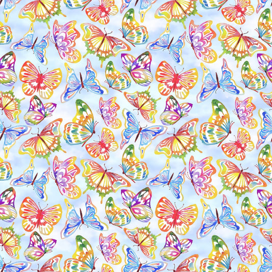 Summer Breeze-In The Beginning Fabrics-BTY-Butterflies-Digital Print