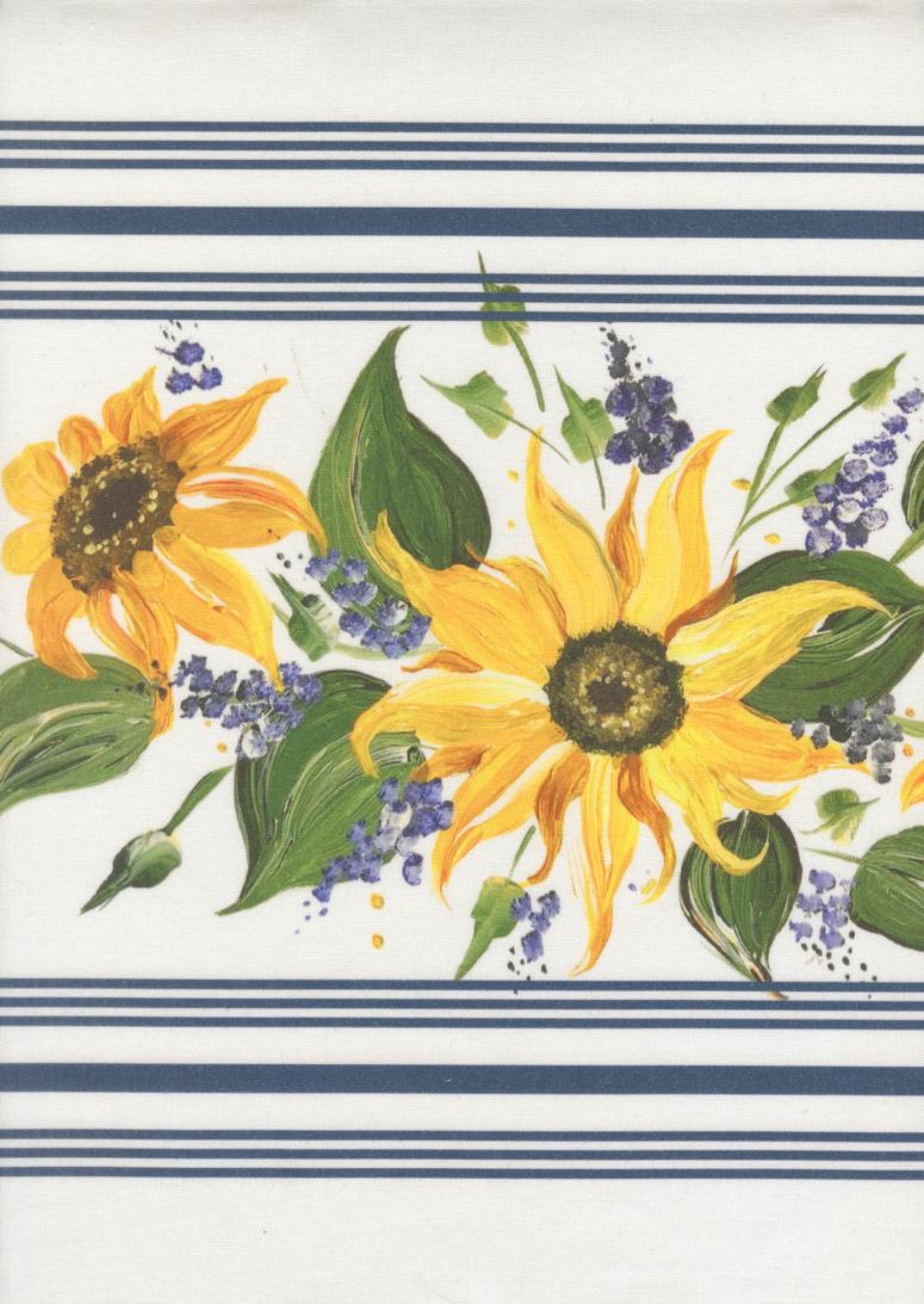 Summer Solstice Toweling-White Sunflower-Moda Fabrics-18 Inches Wide-BTY