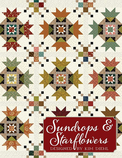 Sundrops  & Starflowers Quilt Pattern by Kim Diehl