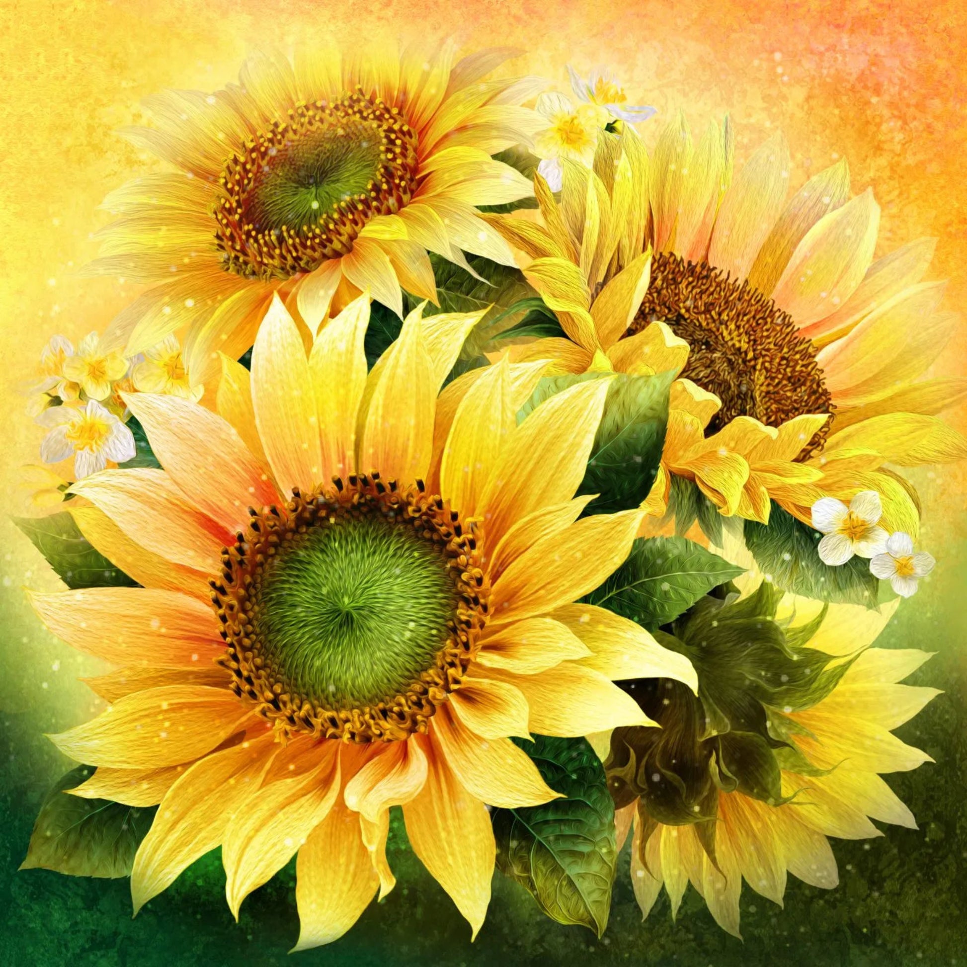 Sunny Day Sunflower Panel-60 Inches Wide-Oasis Fabric