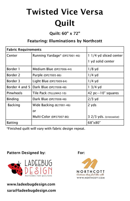 Twisted Vice Versa Quilt Pattern by Ladeebug Designs