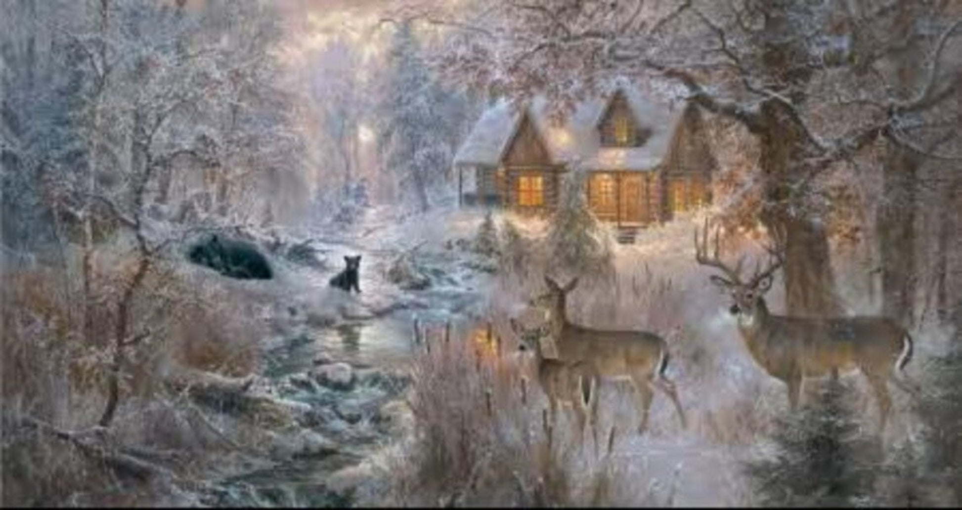 Under The Moonlight-Winter Glow-24" Panel