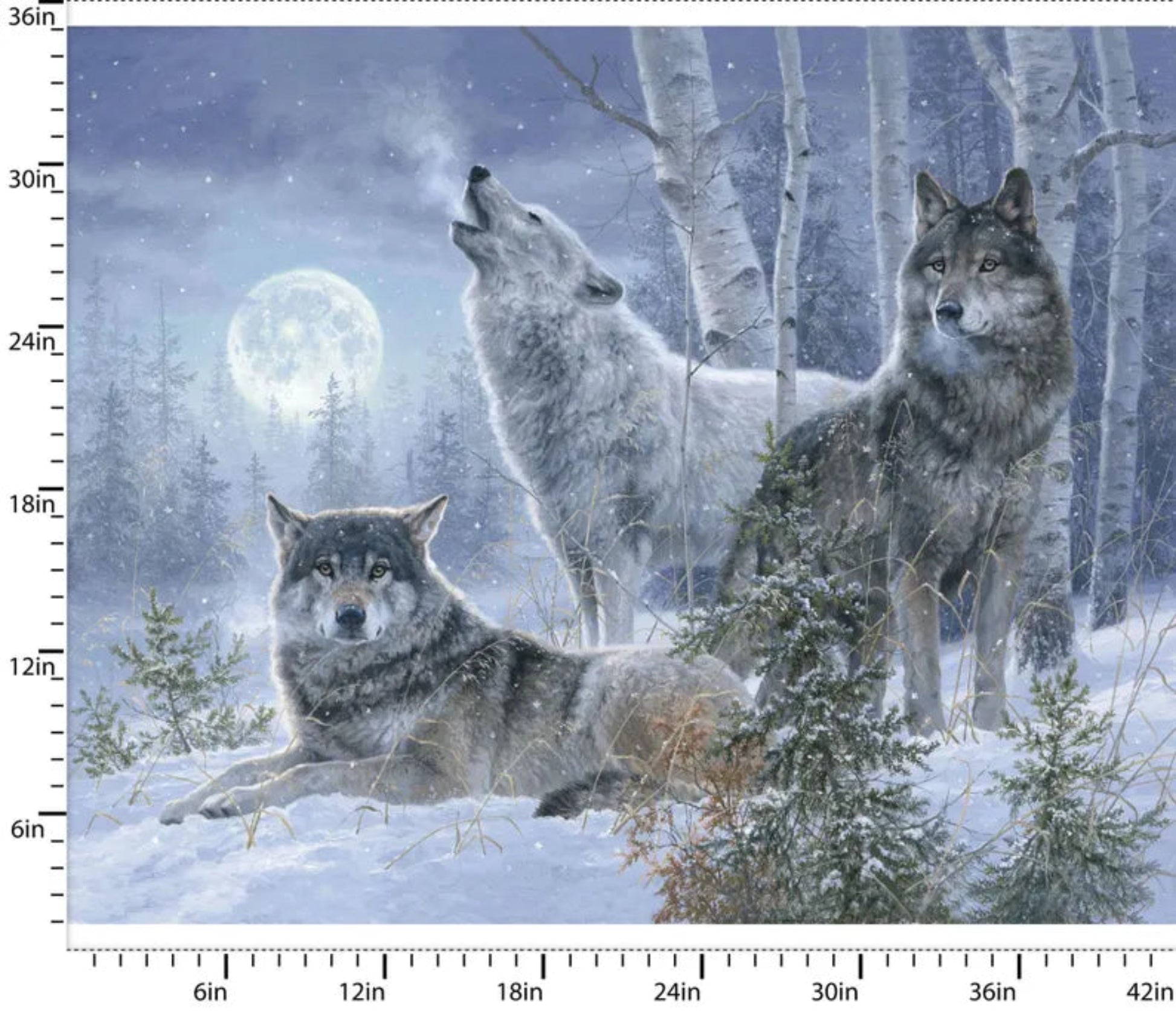 Under The Moonlight-Under The Moonlight Panel-36 Inch Panel-3 Wishes