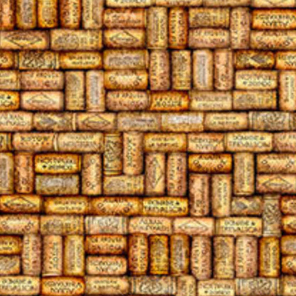 Cork & Barrel Corks Fabric by Quilting Treasures