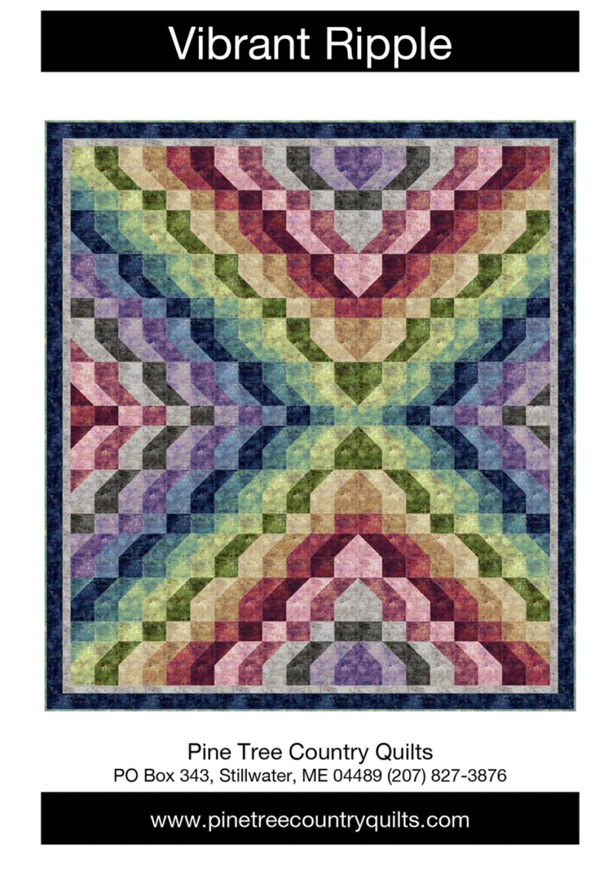 Pines Collection Ripple Rug Vibrant Ripple Quilt Pattern-Pine Tree Country Quilts