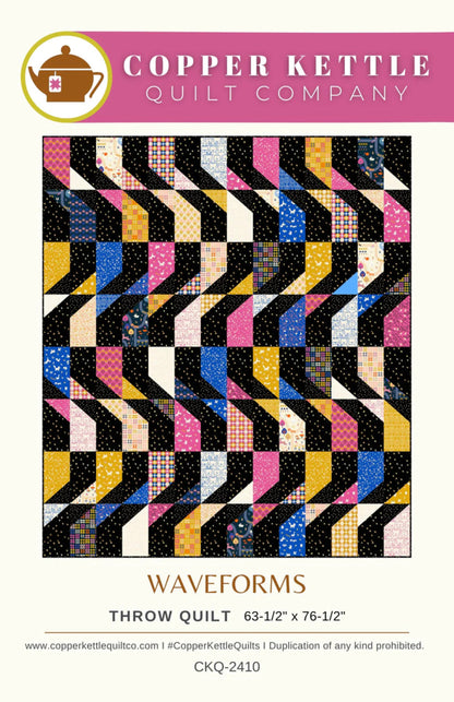 Waveforms Throw Quilt Pattern by Copper Kettle Company