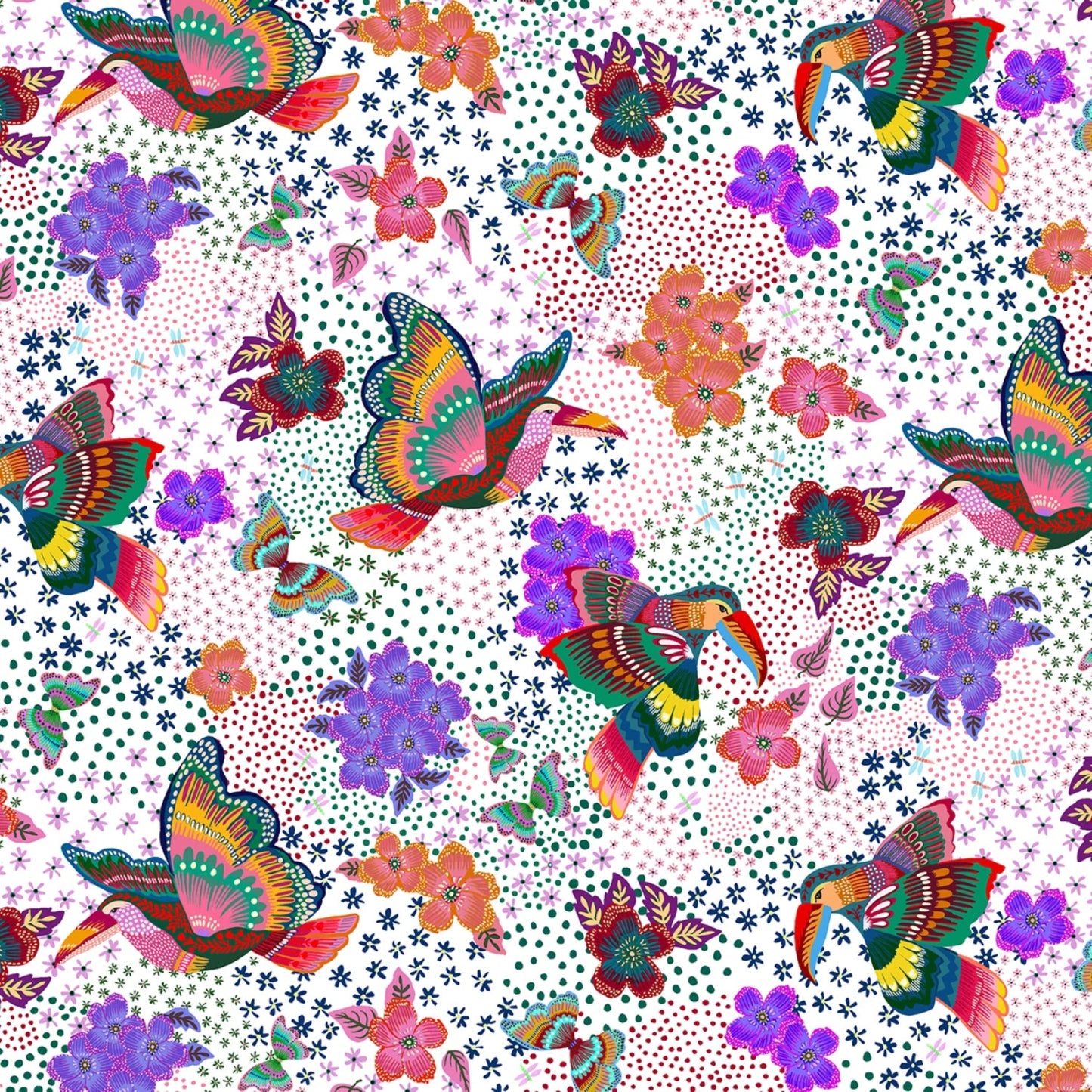 White Rainforest Paradise-MIchael Miller-By The Yard