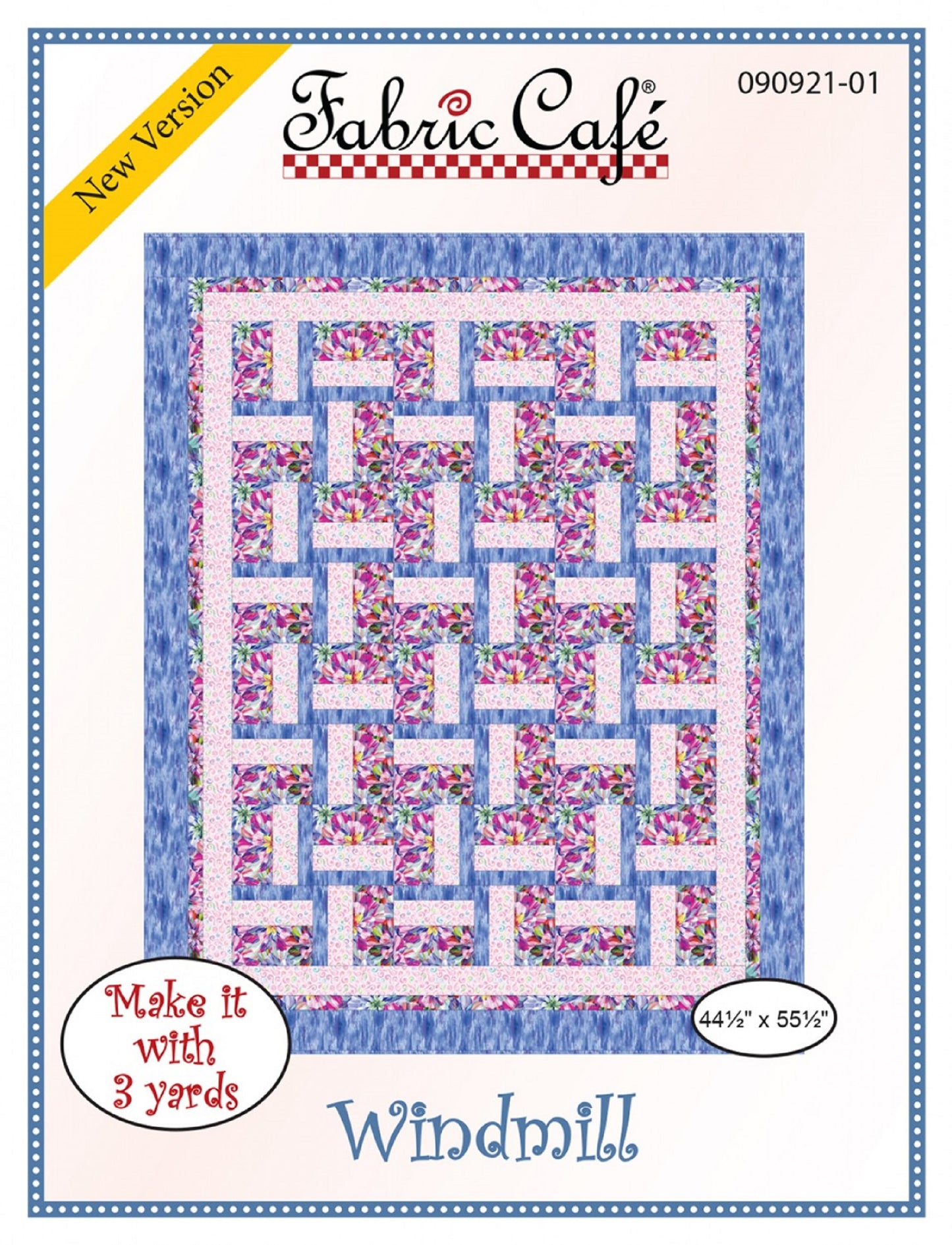 Windmill Quilt Pattern by Fabric Cafe-Make it with 3 Yards