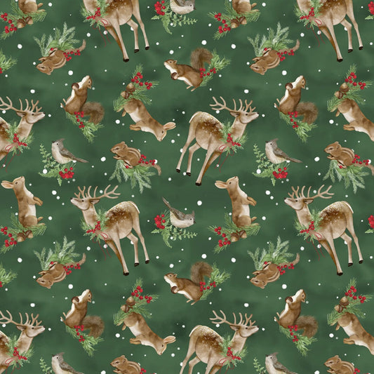 Woodland Snowmen-Wilmington Prints-By The Yard