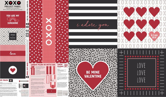 Valentine's Day Craft Panel-36" x 60"-Moda Fabrics