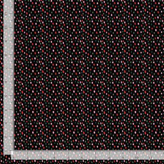 Yvette-Timeless Treasures-CD4157-Red-Green-White Dots-Black