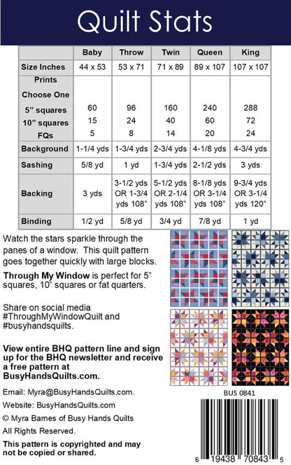 Through My Window Quilt Pattern by Busy Hands Quilts