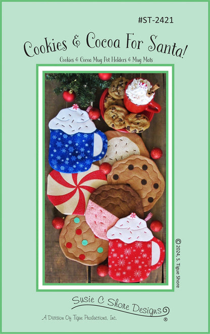 Cookies & Cocoa For Santa Pattern by Susie C Shore Designs