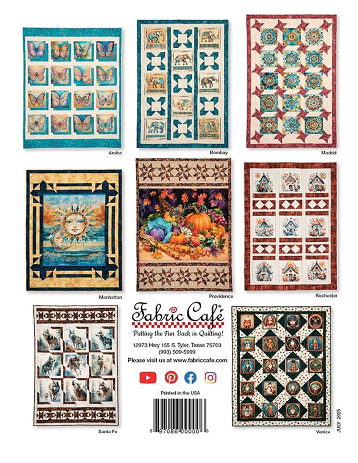 Panel Perfect - 3 Yard Quilts-Fabric Cafe-8 Designs