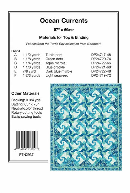 Ocean Currents Quilt Pattern by Pine Tree Country Quilts