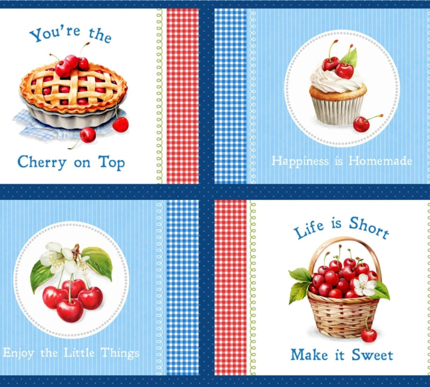 Sweet Cherry Placemat Panel by Wilmington Prints